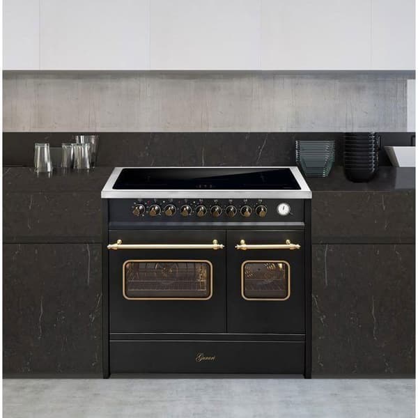 Induktionsspis - GURARI - E 913 DF RU BL - 90 cm - 5 kokzoner - 2 ugnar