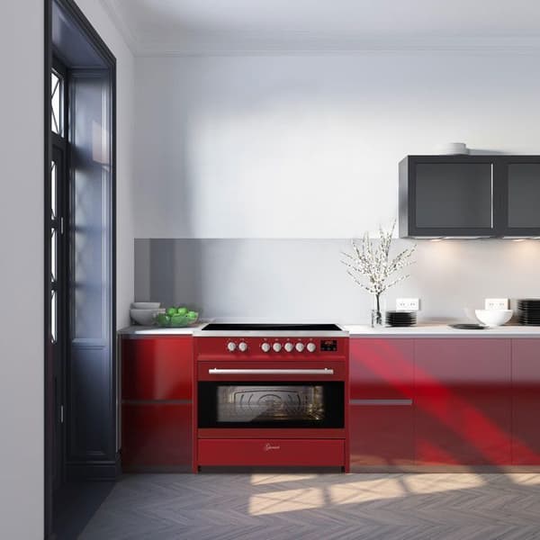 Induktionshäll - GURARI - E 913 R - 90 cm - Röd - Induktionsspis