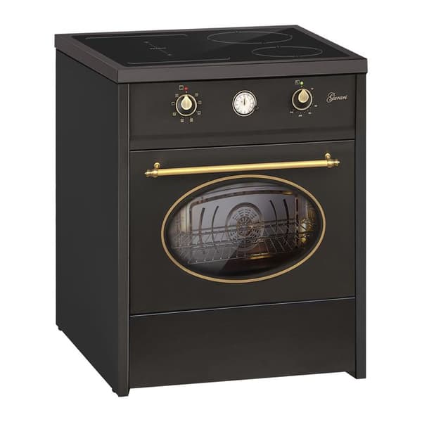 Induktionsspis - GURARI - GCH E 612 BL - 60 cm - Retro - Svart