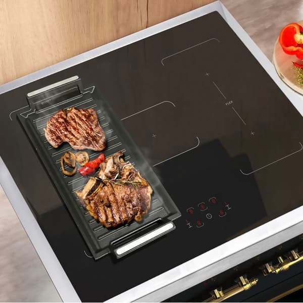 Induktionsspis - GURARI - E 913 DF RU BL - 90 cm - 5 kokzoner - 2 ugnar