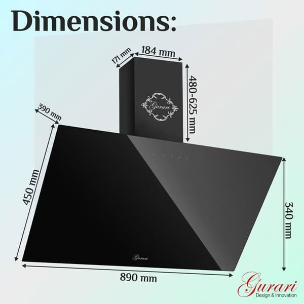 Induktionsspis - GURARI - E 913 BL - 90 cm - 121L - 5 Flex-zoner