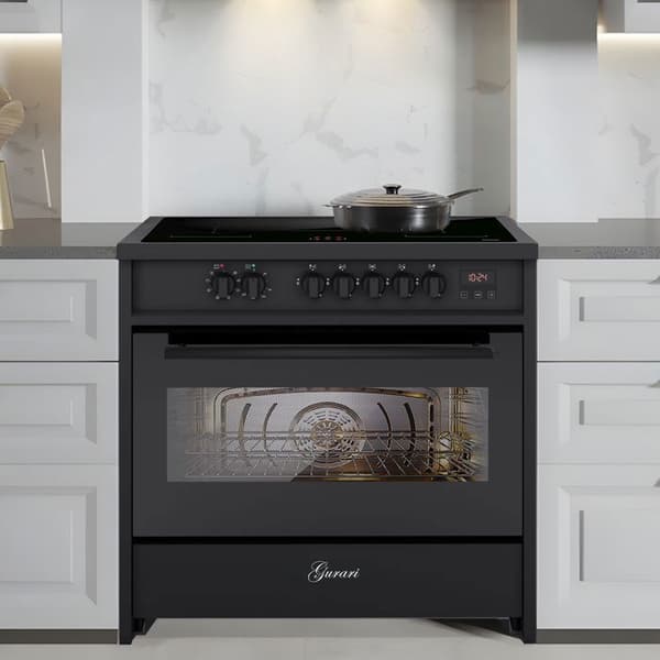 Induktionsspis - GURARI - E 913 BL - 90 cm - 121L - 5 Flex-zoner
