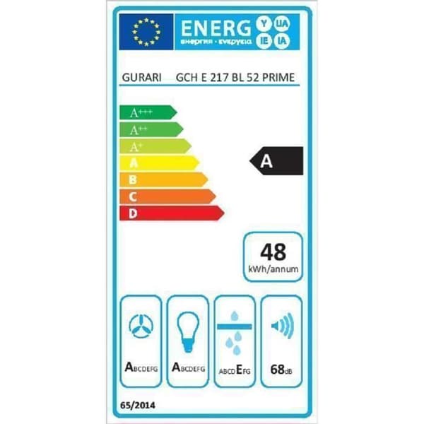 GURARI GCH E 217 PRIME Takfläkt inbyggd 52 cm 1000 m³/h LED