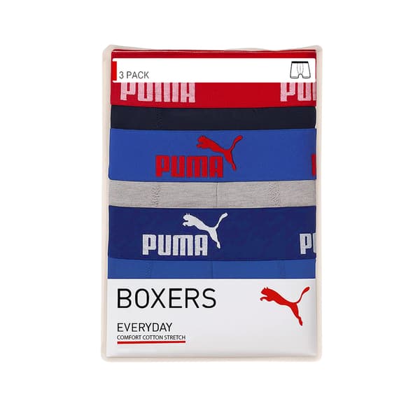 PUMA underkläder boxershorts herr 3 pack bomull stretch färgmix L