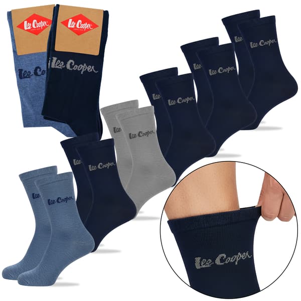 LEE COOPER herrestrømper 6 pak bomuld farvemix 43/46