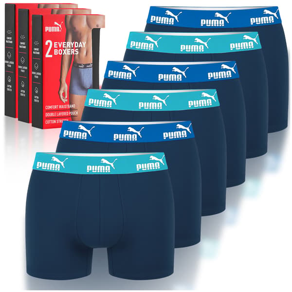 PUMA underkläder boxershorts herr 6 pack bomull stretch M