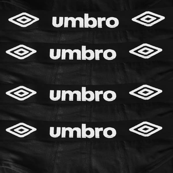 UMBRO undertøj briefs til mænd, 4 pak bomuld sorte M