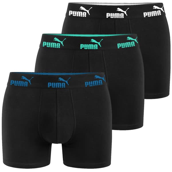 Puma herrboxershorts triple black bomull 3-pack