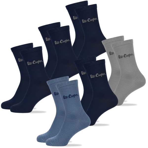 LEE COOPER herrestrømper 6 pak bomuld farvemix 43/46