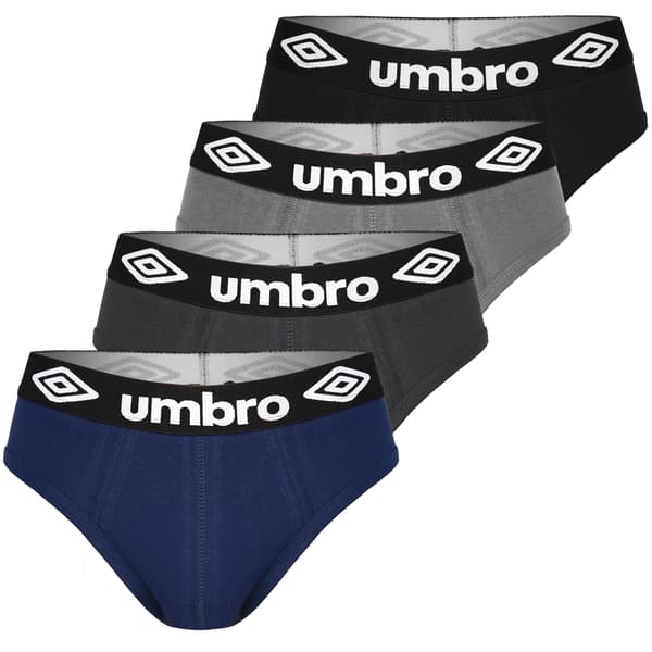 UMBRO underkläder briefs herr, 4 pack bomull fargmix M
