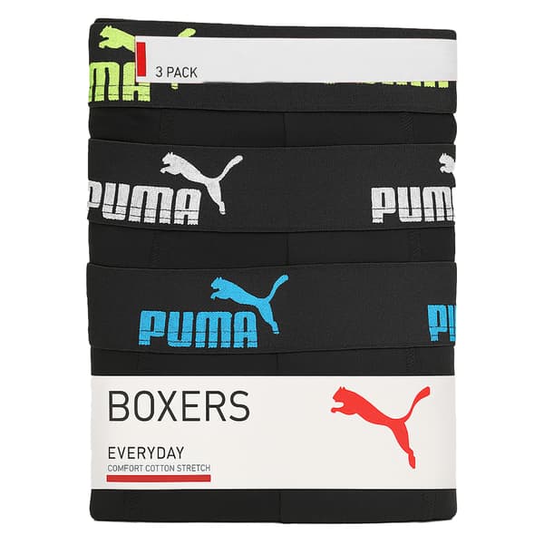 PUMA underbukser boxershorts til mænd 3 pak bomuld stretch sorte M