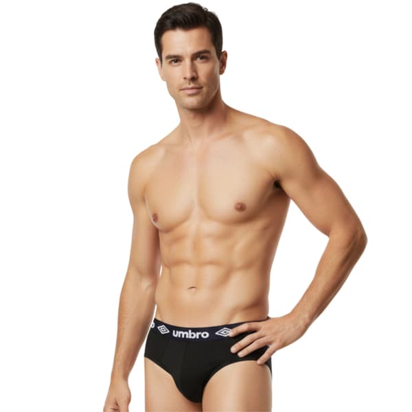 UMBRO underkläder briefs herr, 4 pack bomull svart L