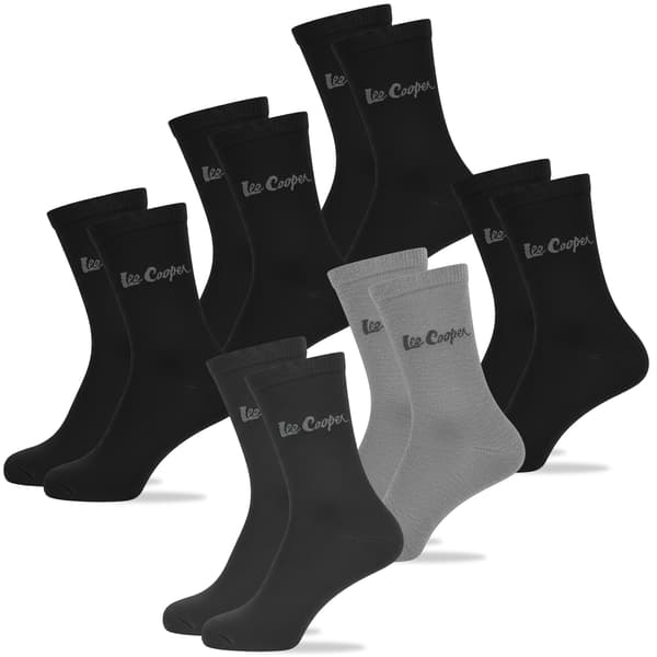 LEE COOPER herr strumpor 6 pack bomull färgmix 39/42