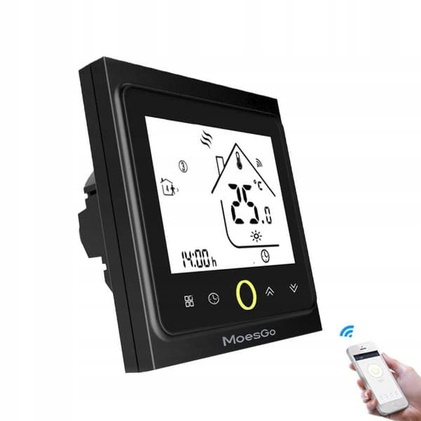 WiFi Intelligent Termostat - ARHATREYA - LCD Touchskærm - Kompatibel med Alexa/Google - Programmerbar 5+1+1