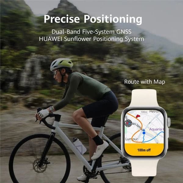 Klocka - HUAWEI - Watch Fit 4 - Vit - Digital skärm - Pulssensor