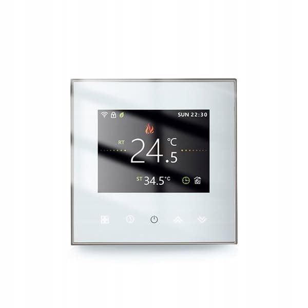 Termostat WiFi - ARHATREYA - BHT-2002 GALW - Programmabel - Sort/Hvid - Gulvvarme