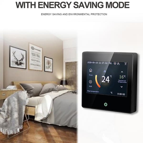 Intelligent Wi-Fi Termostat - ARHATREYA - 16A - Touchskærm - Styring med Stemmen - Programmérbar