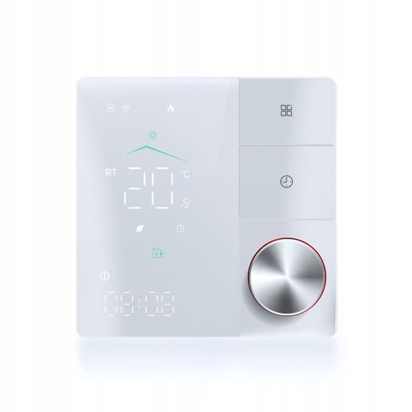 Intelligent WiFi-termometer - ARHATREYA - LCD - Elektrisk Värme 16A - Vit