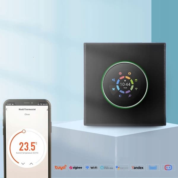 Termostat WiFi - ARHATREYA - BHT-7000 - TFT-skærm - Stemmestyring - Sort
