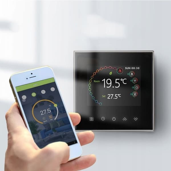 Termostat WiFi LCD - ARHATREYA - Elektrisk Värme - Programmerbar - Precision 1°C