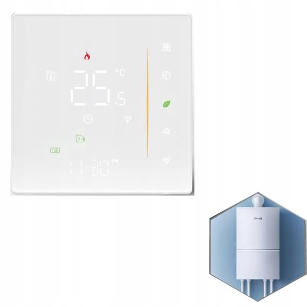Intelligent termostat - Moes - Zigbee - Programmerbar - Stemmestyret - Sort