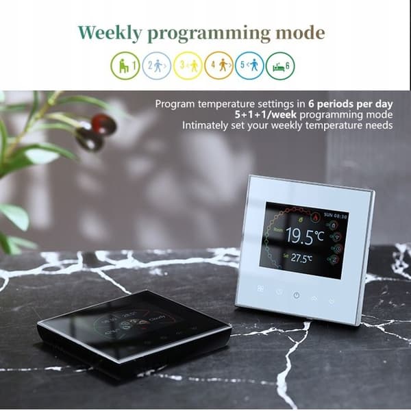 Termostat WiFi - Tuya Zigbee - BHT-2002 - Programmerbar - Vandbåren gulvvarme - 5A
