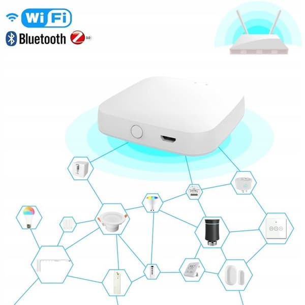 Hub Multi-Code Intelligent - Moes - Zigbee & Bluetooth - Röstkontroll - 128 Enheter