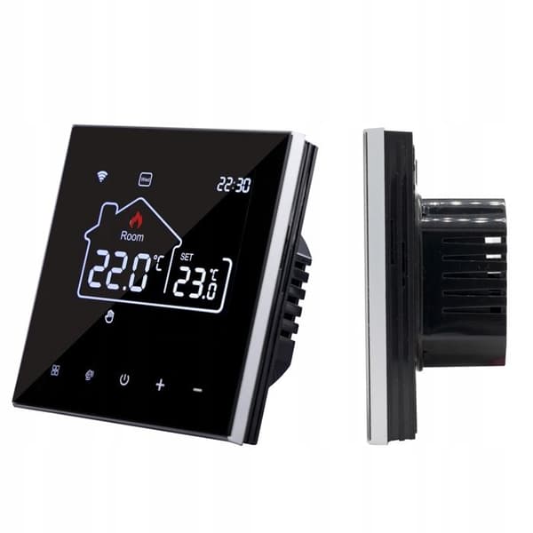 Termostat Wi-Fi - ARHATREYA - Sort - Stemmestyring - Programmerbar - 10 stk