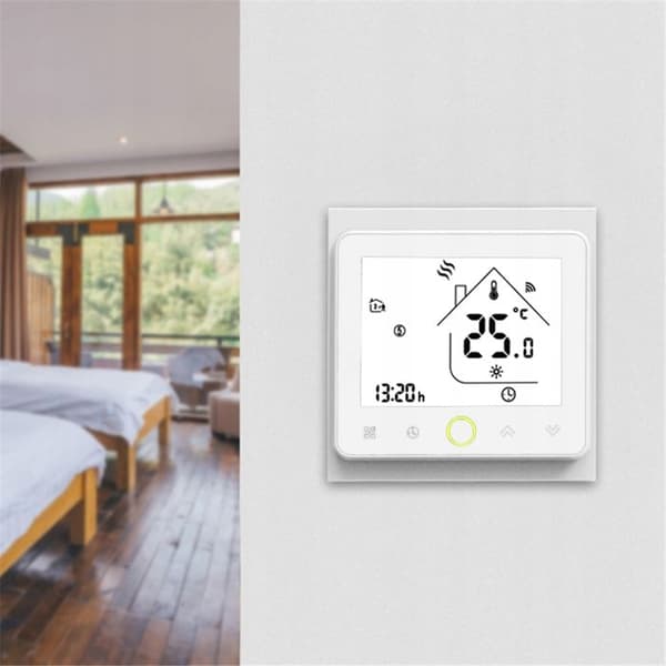 Termostat WiFi - ARHATREYA - GB 16A - Programmerbar - Touchscreen LCD - Kompatibel med Alexa/Google Home