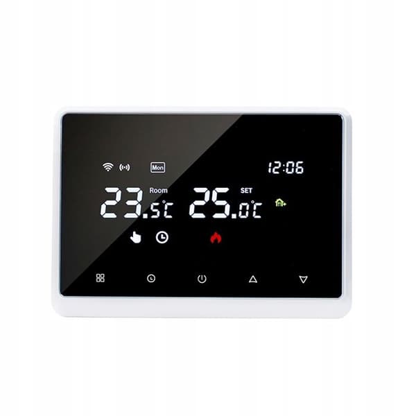 Intelligent WiFi-termostat - ARHATREYA - Stemmestyring - Programmerbar - Sort