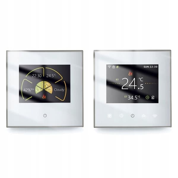 Termostat WiFi - ARHATREYA - BHT-2002 GALW - Programmabel - Sort/Hvid - Gulvvarme