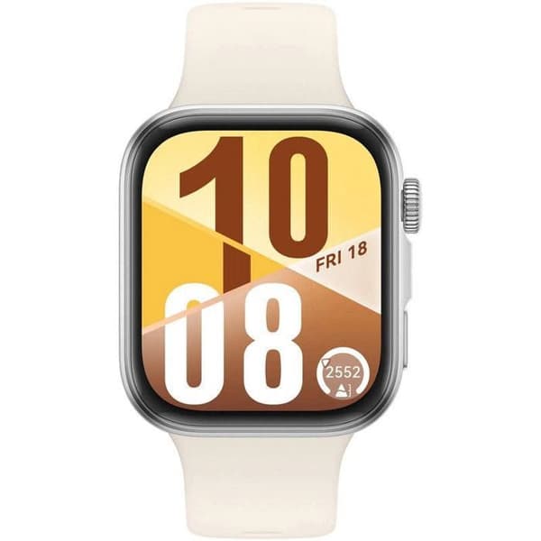 Klocka - HUAWEI - Watch Fit 4 - Vit - Digital skärm - Pulssensor