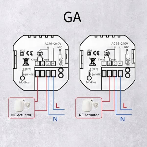 Smart vandtermostat - Moes - Zigbee - Sort - Programmerbar - 5A