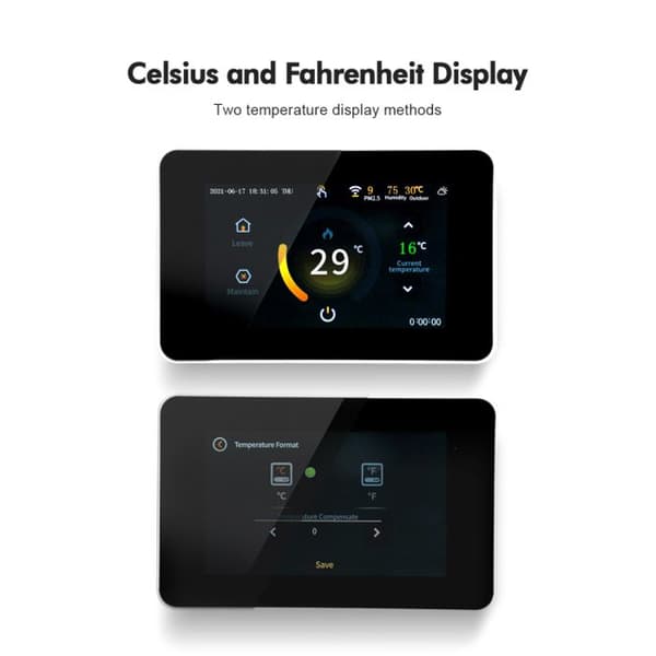 Intelligent Wi-Fi-termostat - ARHATREYA - ME80-16A - LED-skærm - Stemmestyring - Programmerbar