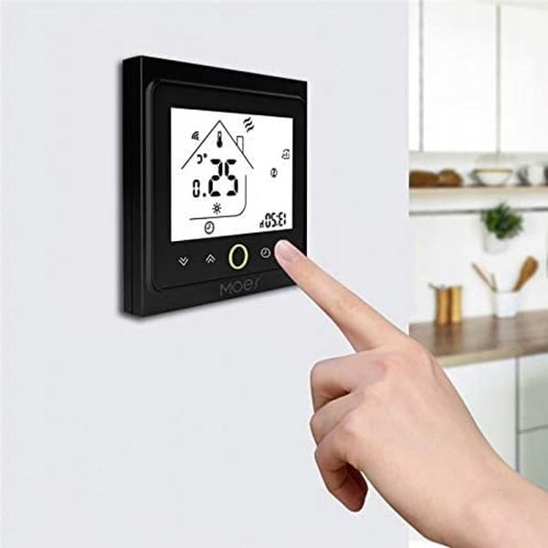 WiFi Intelligent Termostat - ARHATREYA - LCD Touchskærm - Kompatibel med Alexa/Google - Programmerbar 5+1+1