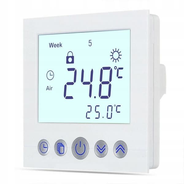 Programmerbar Termostat - ARHATREYA - C16.H3 - LCD-skärm - 16A - 4 Delar