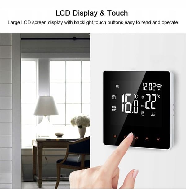 Intelligent Wi-Fi-Termostat - ARHATREYA - Röststyrning - Touchscreen - Programmerbar
