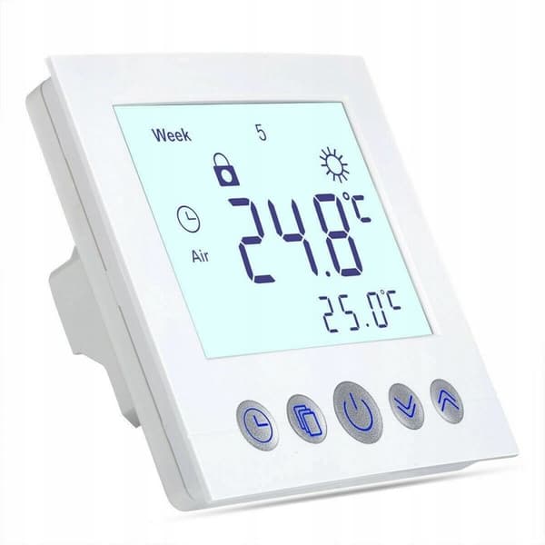 Programmerbar Termostat - ARHATREYA - C16.H3 - LCD-skärm - 16A - 4 Delar