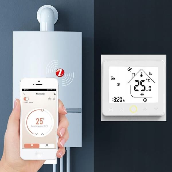 Termostat Zigbee - ARHATREYA - Programmérbar - Hvid - 5A Vand/Gas - IP20