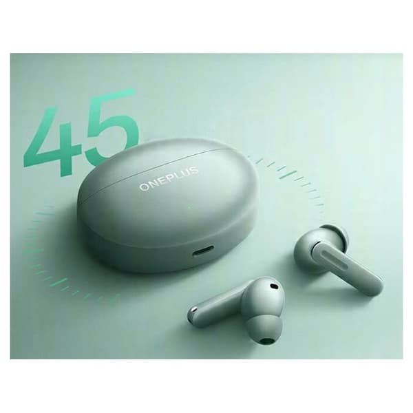 Bluetooth-hörlurar - ONEPLUS - Buds 4 - Brusreducering 55 dB - Batteritid 45 timmar - Metalgrön
