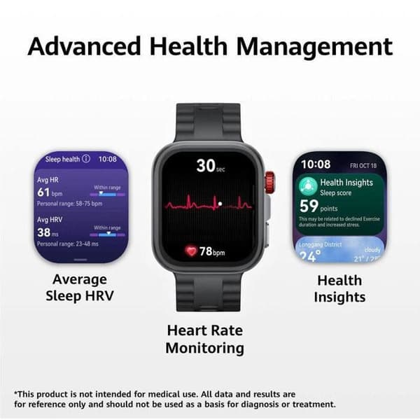 Ur - HUAWEI - Watch Fit 4 Pro - Sort - Langvarig batteri - Forbundet objekt