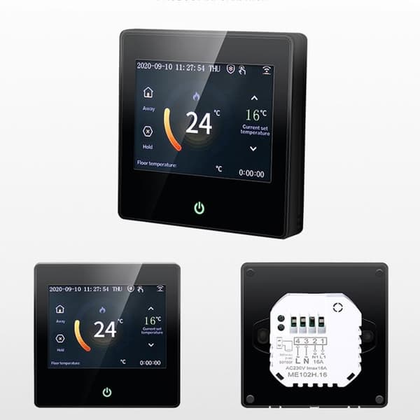 Intelligent Wi-Fi Termostat - ARHATREYA - 16A - Touchskærm - Styring med Stemmen - Programmérbar