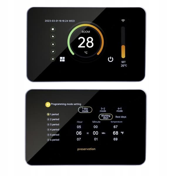 Intelligent Wi-Fi-termostat - ARHATREYA - ME80-16A - LED-skærm - Stemmestyring - Programmerbar