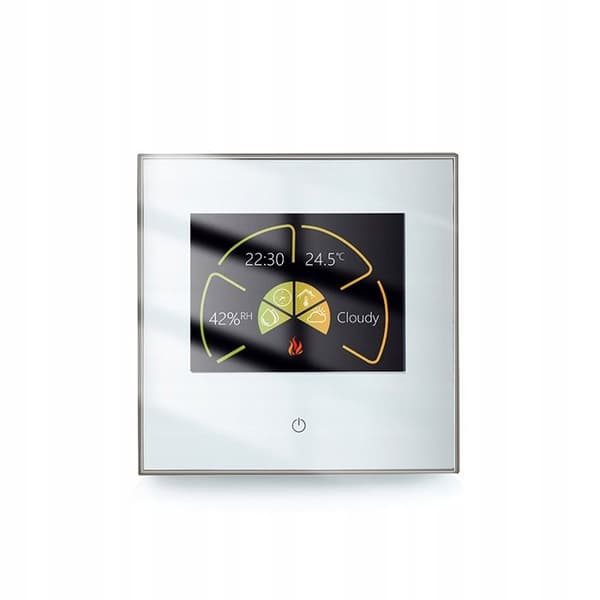 Termostat WiFi - ARHATREYA - BHT-2002 GCLW - Programmabel - Vit/Svart