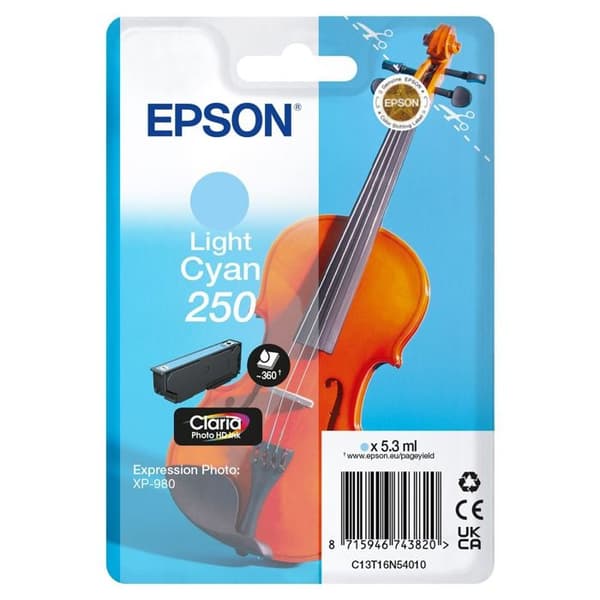 Epson 250 VIOLON Ljus Cyan Bläckpatron ALARM
