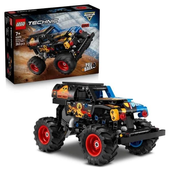 LEGO Technic 42219 Monster Jam Grave Digger - Eld och Is - Byggset från 7 år