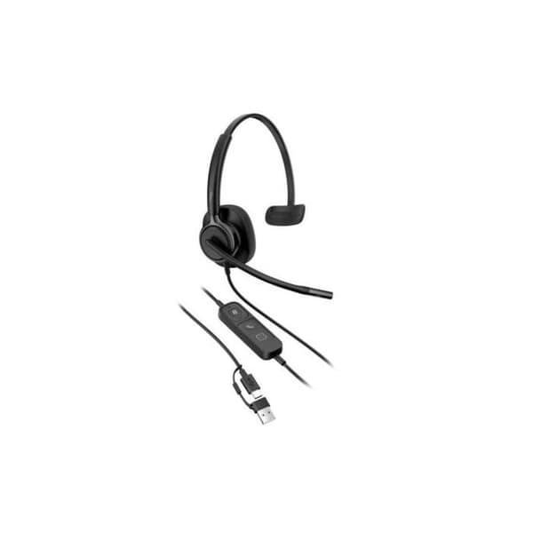 Hörlurar - POLY - Mission 415 - Monoaural - USB-C/USB-A - Bullerdämpning