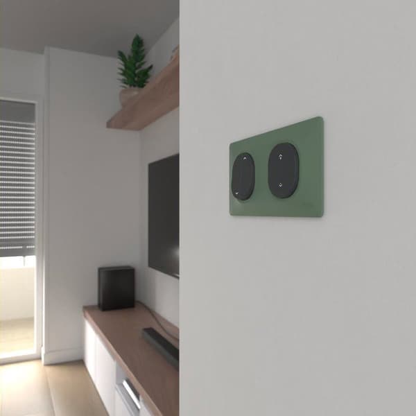 Dubbel oval platta, SCHNEIDER ELECTRIC, skogsgrön