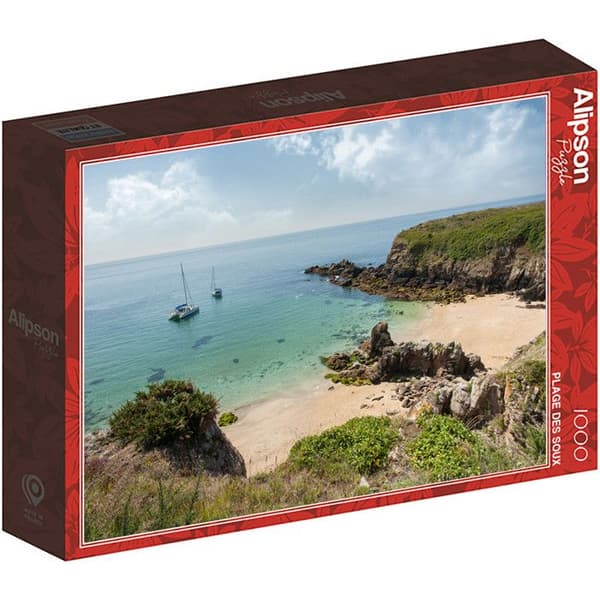 Pussel 1000 bitar - ALIZE - ALI50197 - Plage des Soux - Format 1000 pcs - Röd