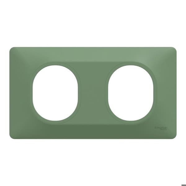 Dubbel oval platta, SCHNEIDER ELECTRIC, skogsgrön